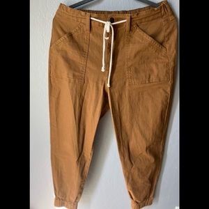 Dark khaki womens joggers